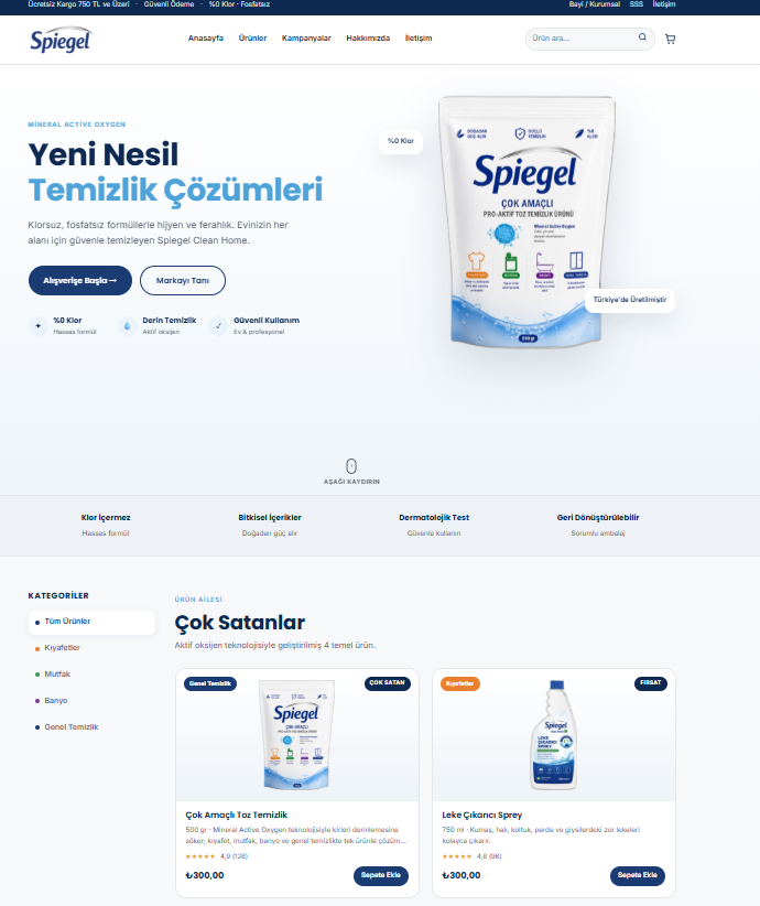 Spiegel Clean Home ürün ailesi - Çok Satanlar
